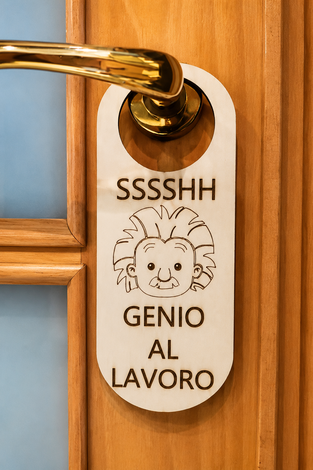 Targhetta - Genio al lavoro