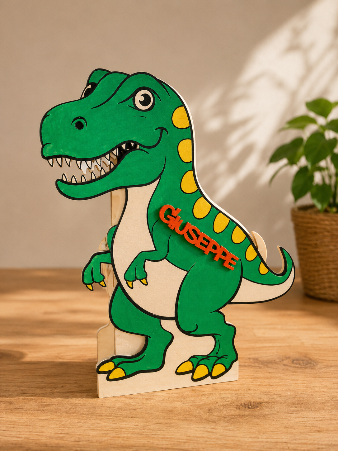 Salvadanaio a forma di dinosauro