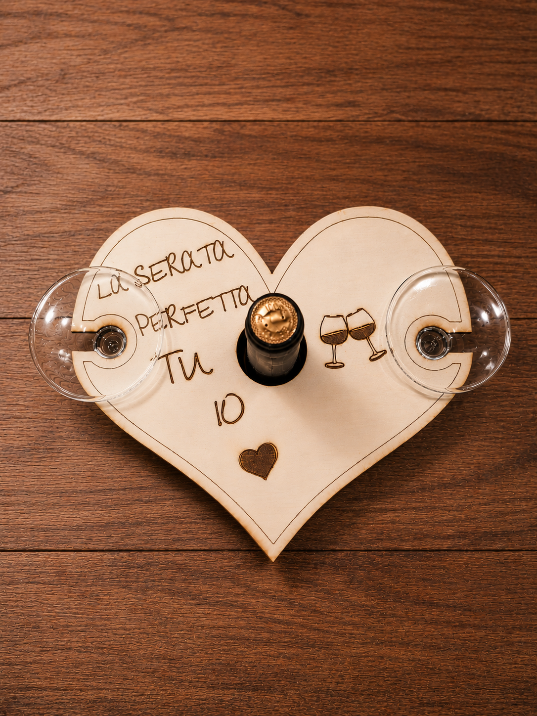 Porta calici cuore